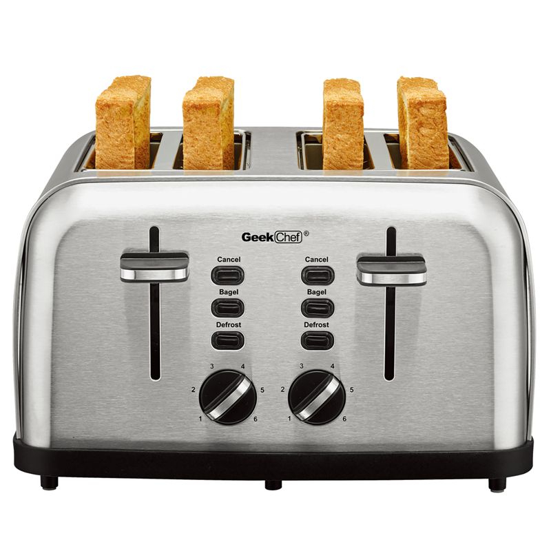 Bread Makers 4 piece toaster spit driver removable crumb tray 6 TOAST SHADE SETTINGS automatic evenly fast toatsing Kitchen Dining Bar Household Appliances