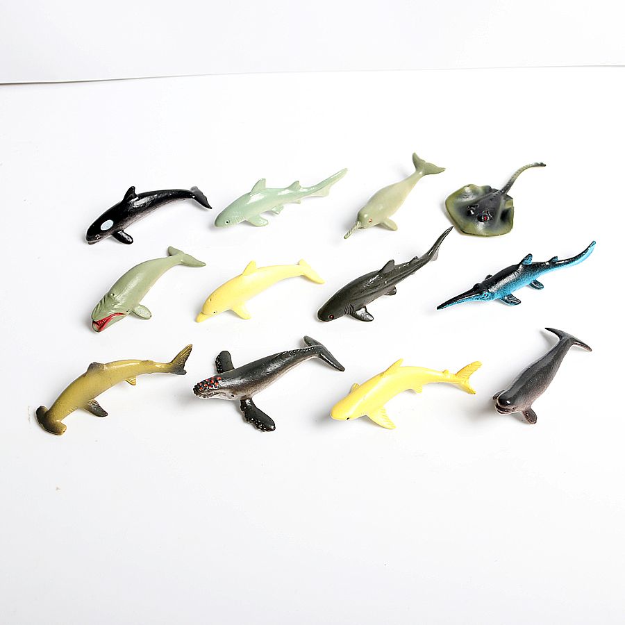 3 Inch Whale and Shark Toy Figure Assorted Sea Creature Toys Ocean Animal  Hammerhead Mini Shark