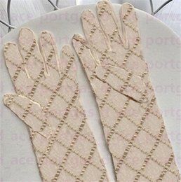 long beige gloves