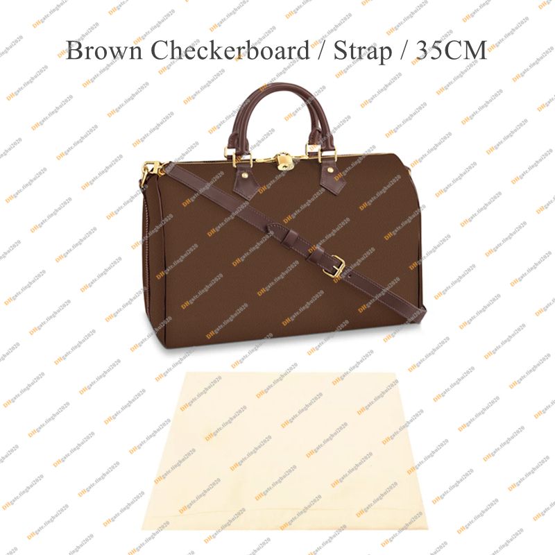 Strap /Brown Checkerboard 35cm