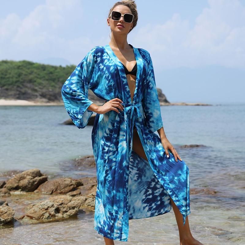 Compre Traje De Baño Para Mujer Playa De Playa Kaftan Larga Túnica Pareo De  Plage Bikini Cover Ups Kimono Playa Up Swimsuit Beachwear Shirt A 32,13 €  Del Aifuzhuang | Es.Dhgate.Com