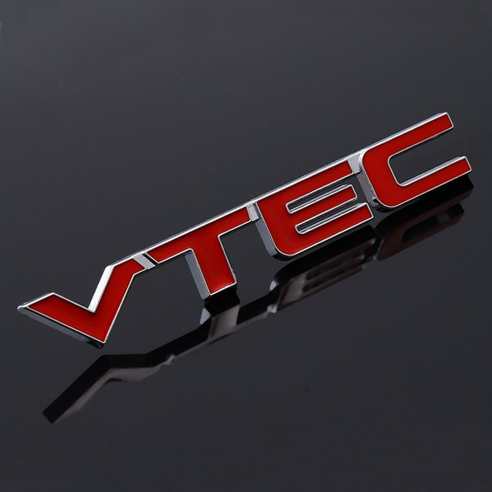 Red Metal VTEC Logo Car Letter Sticker Auto Decal Chrome Emblem Hot Red Metal VTEC Logo Car Letter Sticker Auto Decal Chrome Emblem Hot