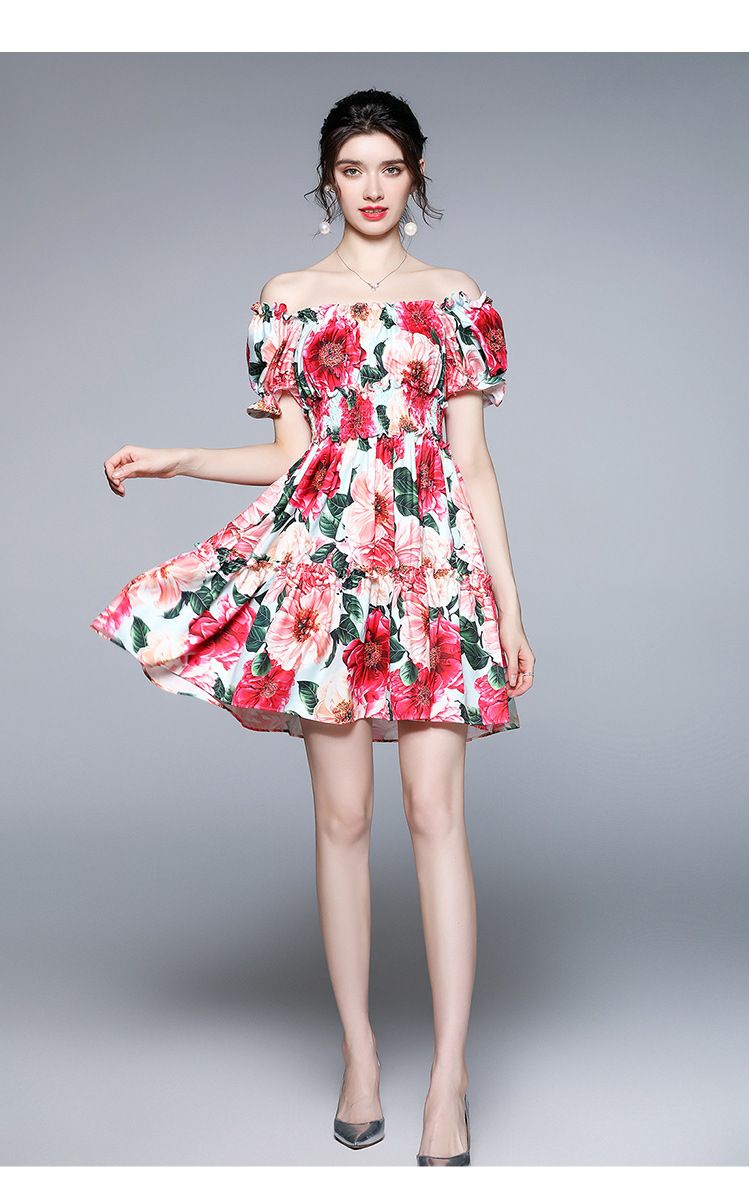 Vestido Para Mujer De Vacaciones Moda O Cuello Impresión 3d Vestido Para Mujer De Vacaciones Moda O Cuello Impresión 3d