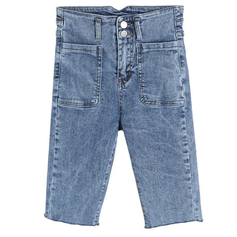 Capri Jeans Shorts Damen XS S M L XL ZAZOU designer Skinny Stretch 3/4 Hose K964