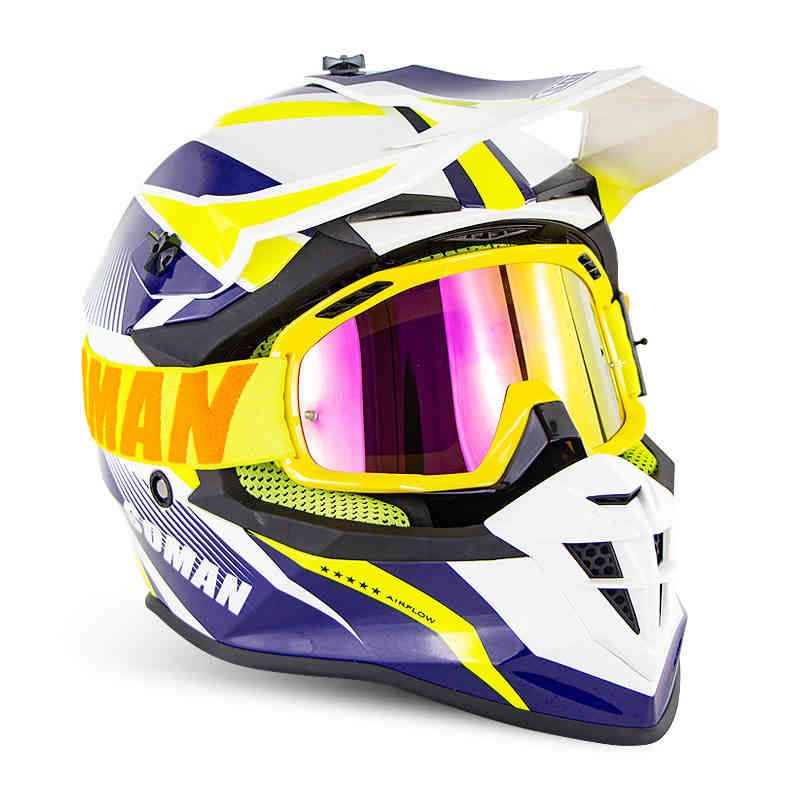 Casco con occhiali