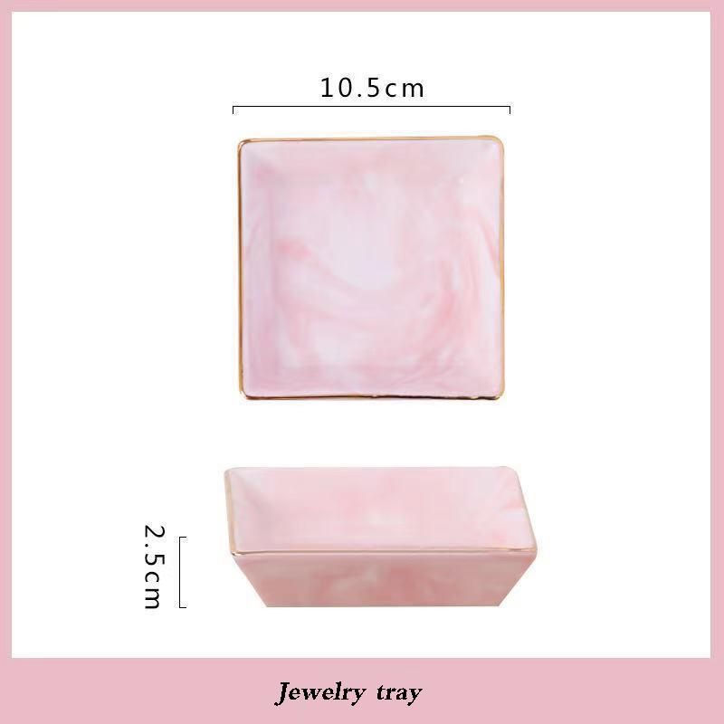 Marble square pink