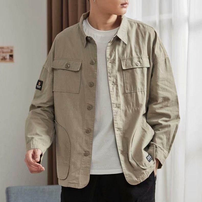 Compra Camisa De Herramientas De Estilo Americano De Manga Larga Para Hombre  Y Manga De Otoño Multi De Bolsillo Multi De Bolsillo Retro Abrigo Suelto  Moda Chaquetas Barato | Entrega Rápida Y