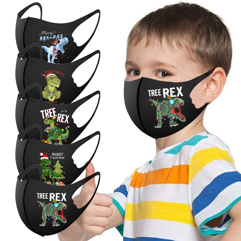 Máscara cara Dibujos animados Máscaras Dinosaurio Reutilizable Niño de Navidad para protección Niños Máscara de cara Máscara cara Dibujos animados Máscaras Dinosaurio Reutilizable Niño de Navidad para protección Niños Máscara de cara