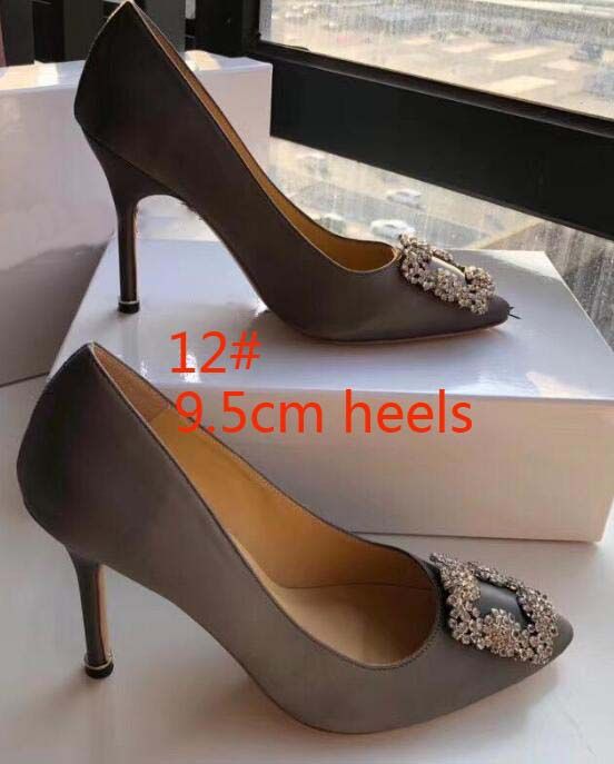 12# Dark gray 9.5cm heels