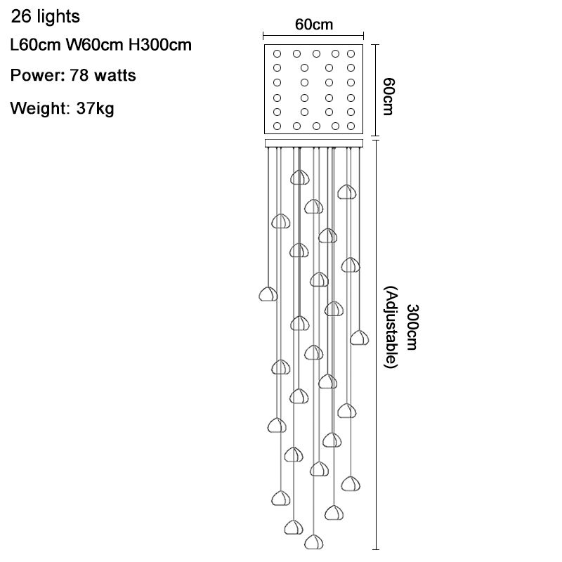 L60W60 H300 26Ball