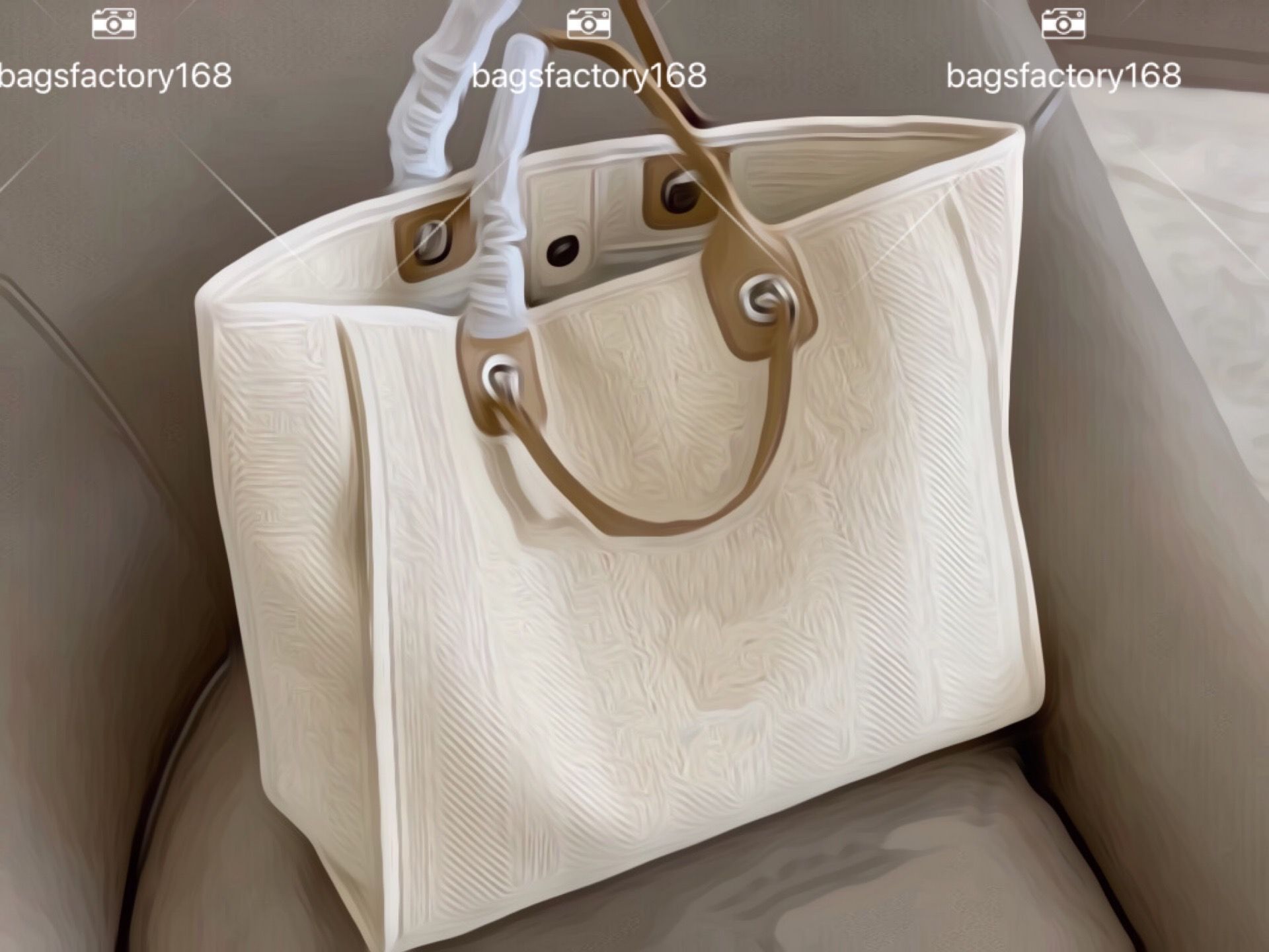 leather handle canvas tote