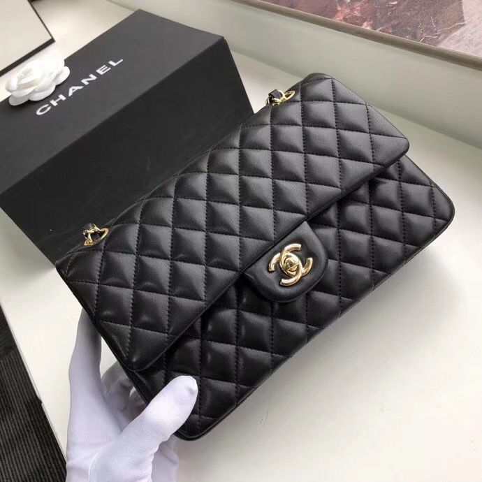 black crossbody chanel bag