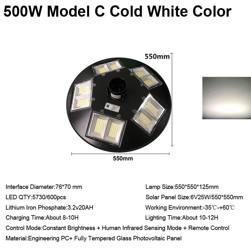 500W modelo c branco frio