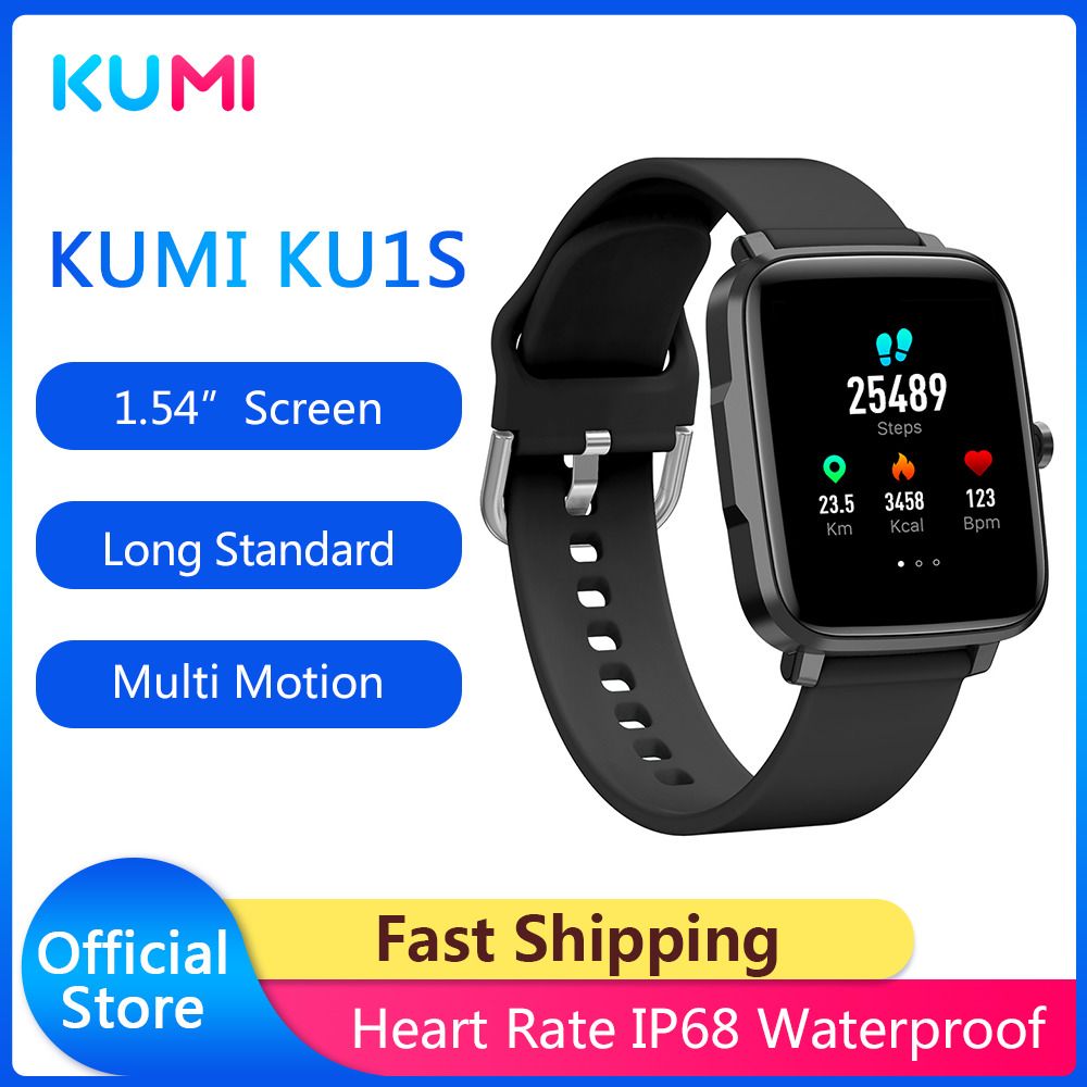 Kumi Ku1s Men Smart Watch Sport Fitness Heart Rate Tracker Blood Pressure  Monitor Waterproof Women Smartwatch - Smart Watches - AliExpress