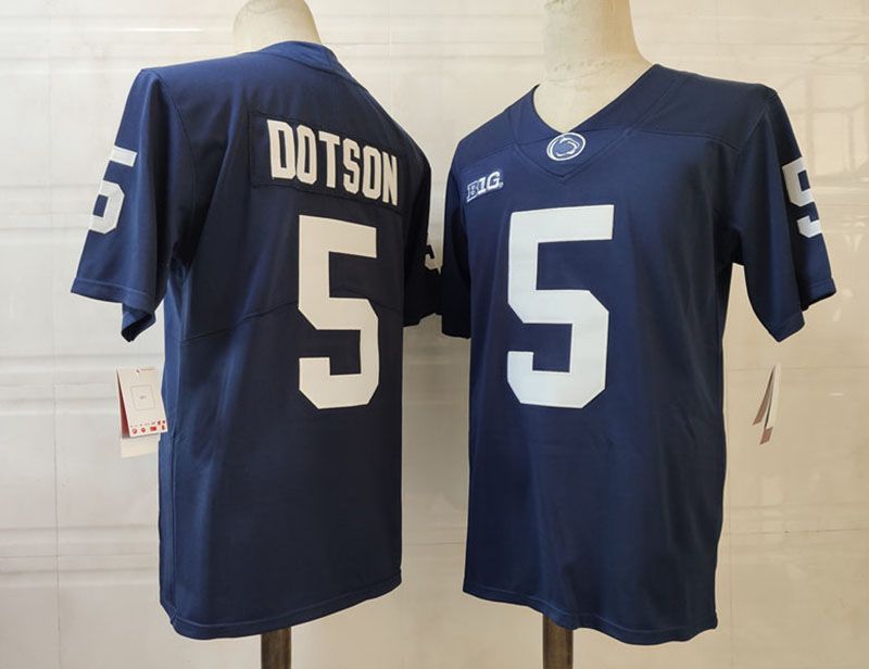 5 Jahan Dotson Navy Jersey