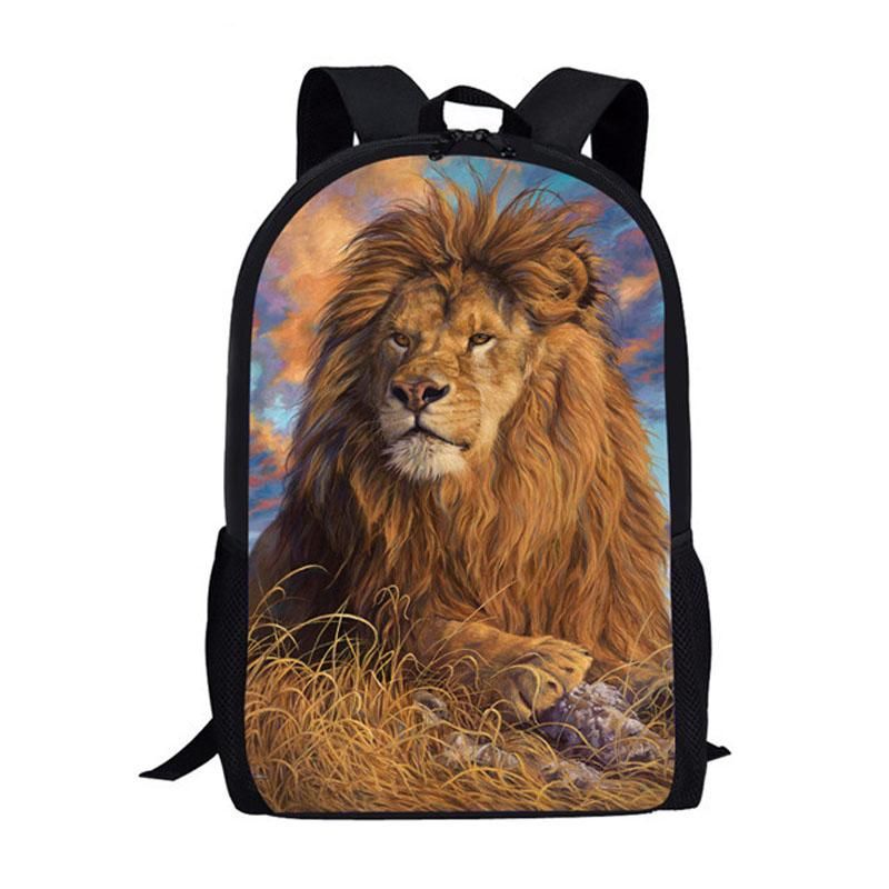 Fashion 3D Wild Animal Lion Print 