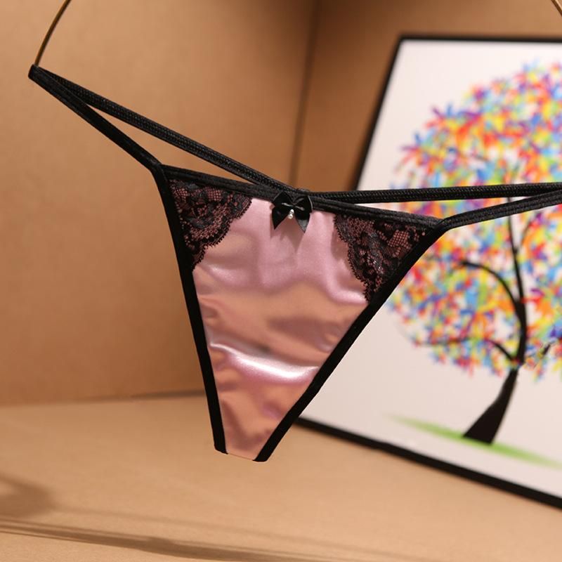 Compra Bragas De Las Mujeres M Xxl Para Mujer Ropa Interior Sexy T  Pantimedias Sin Costuras Correa Encaje Hembra G String Seda Seda Cuerda  Intimates Lencería Más Tamaño Barato | Entrega Rápida
