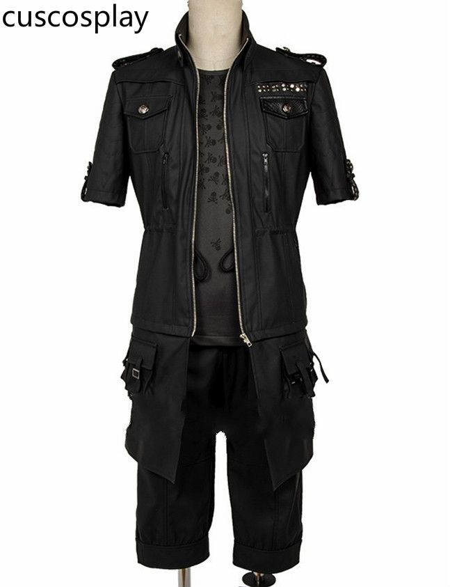 Anime Costumes Anime Final Fantasy XV FF15 Noctis Lucis Caelum Noct Cosplay  Costume Jacket Coat Outfit Men and Women Halloween Carnival Dres