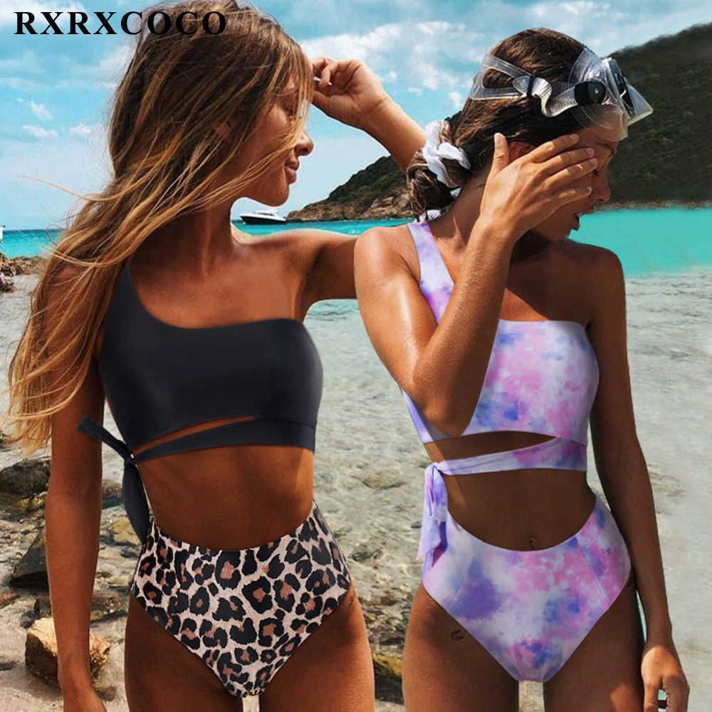 Rxrxcoco bikini 2021 traje de cintura alta empuje ropa de playa traje