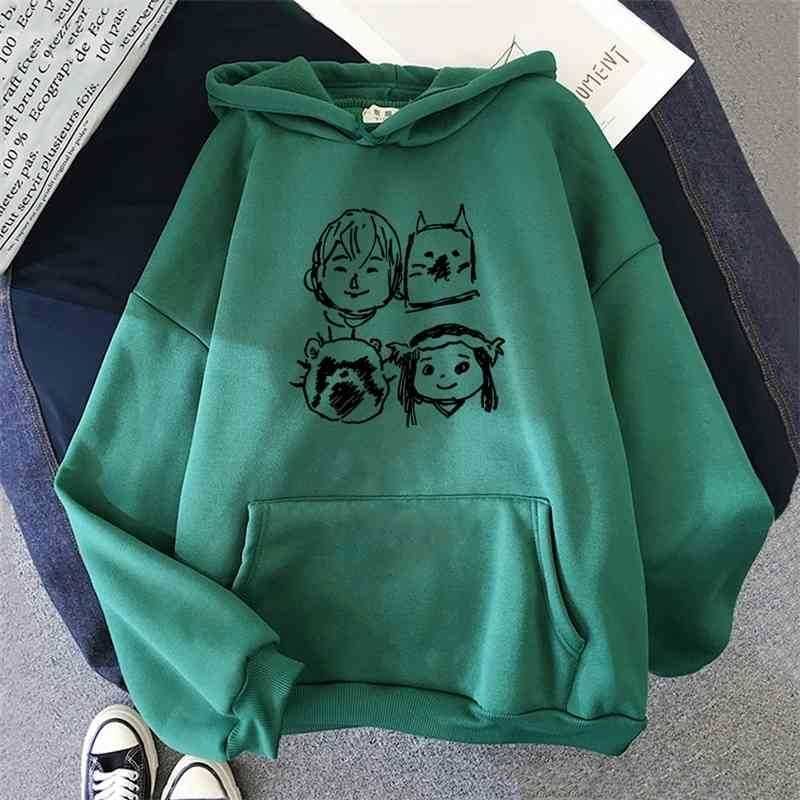 Harajuku Moda Feminina Hoodies Roupas de Inverno Kawaii Lã Bonito Urso  Anime Camisola Meninas Adolescentes Estética