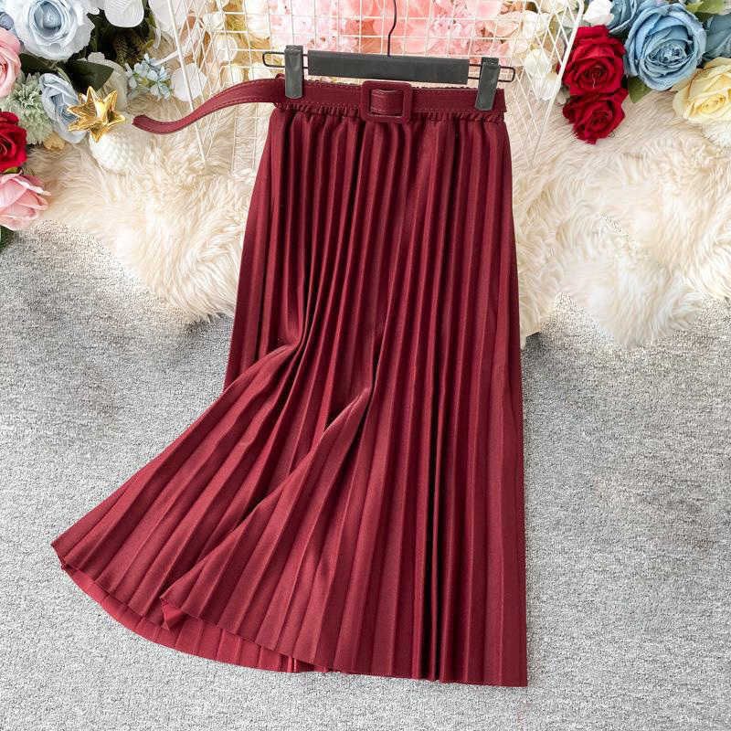 Wine Red with Belt