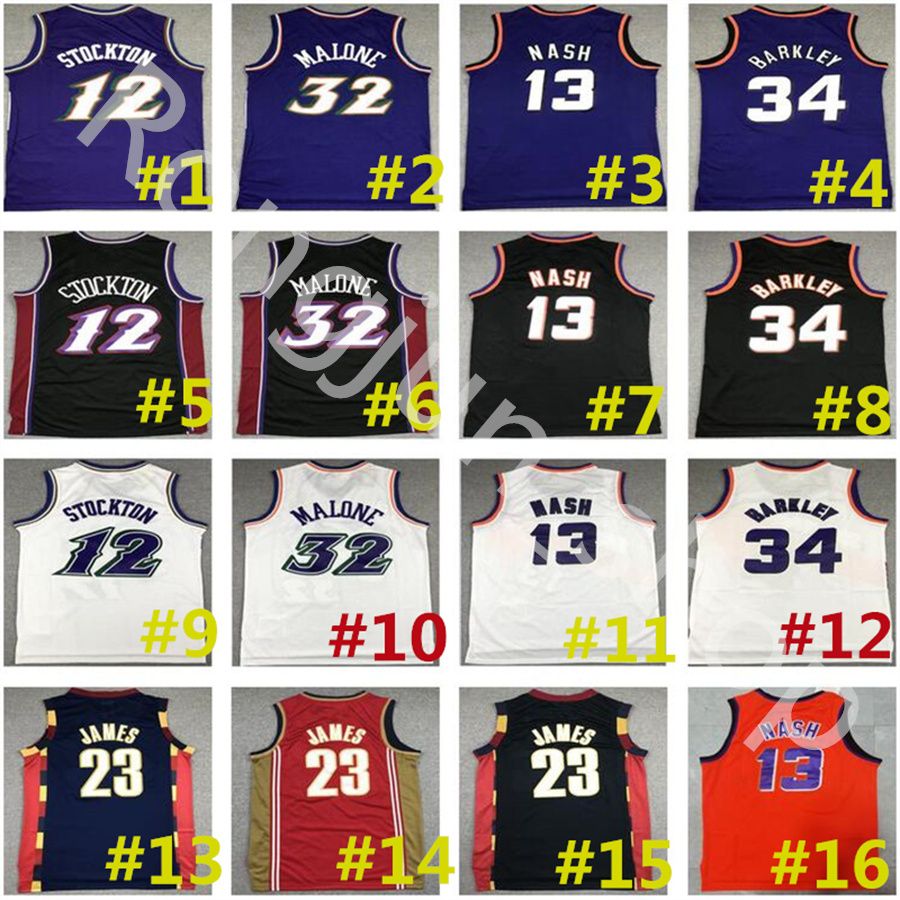 Mitchell Ness Retro Basketball Jerseys Hill Iverson Paul Anthony Pierce