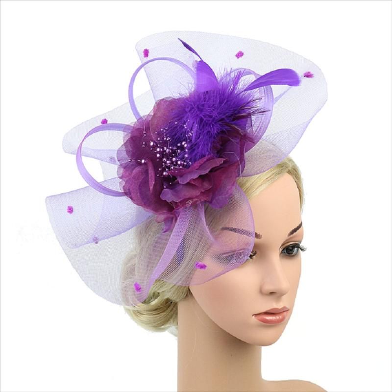 New Large Headband  Feathers Fascinator Weddings Cocktails Royal Ascot Races