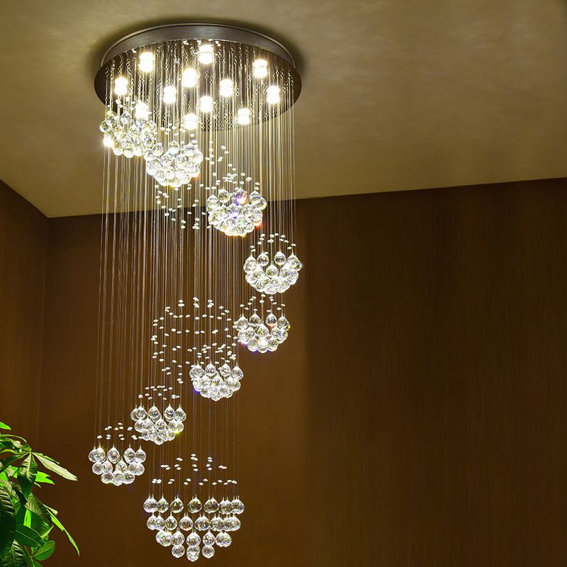 Bulk Spiral Sphere Modern K9 Crystal Raindrop Chandelier Lighting Flush Mount Led Ceiling Light Pendant Lamp For Dining Room Bathroom Bedroom Livingroomdia 47 2in From Crestech888 537 69 Dhgate Com Bulk Spiral Sphere Modern K9, Sphere Raindrop Crystal Chandelier