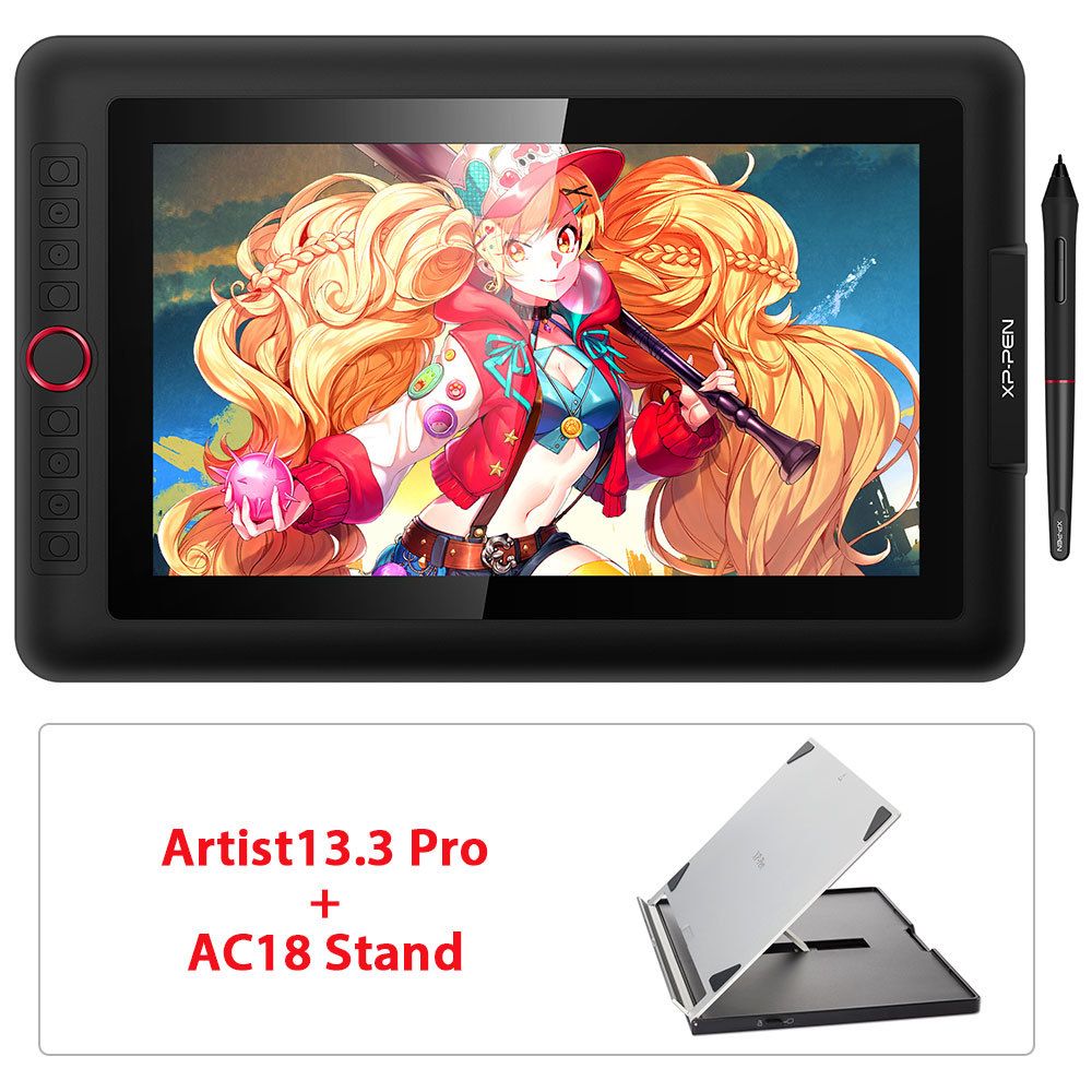 Tablet und AC18 stand.