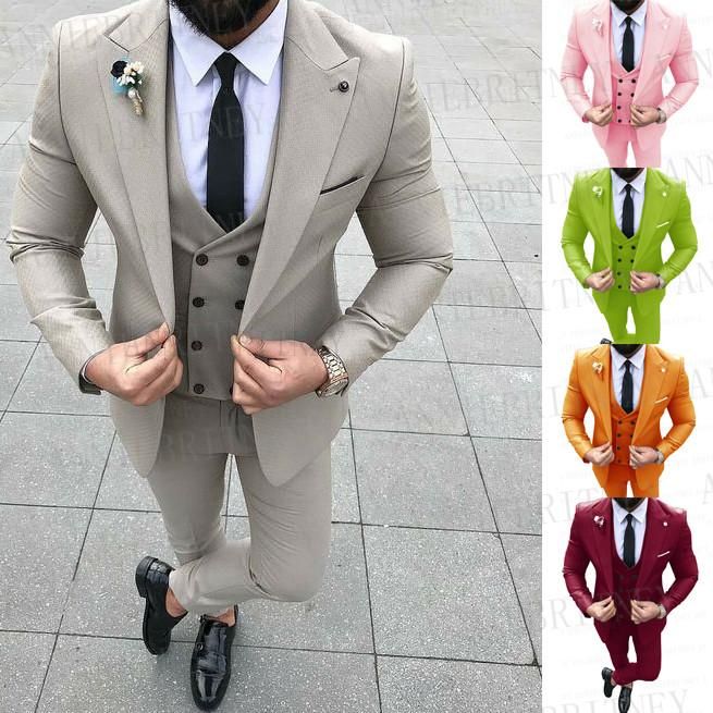 Compra Trajes Para Hombres Blazers 2021 Beige Fashion Hombres Traje Slim  Fit Rosa Boda De Graduación Para El Novio TUXEDO Jacket Pantalones Set Sky  Blue Casual Man Blazer Barato | Entrega Rápida