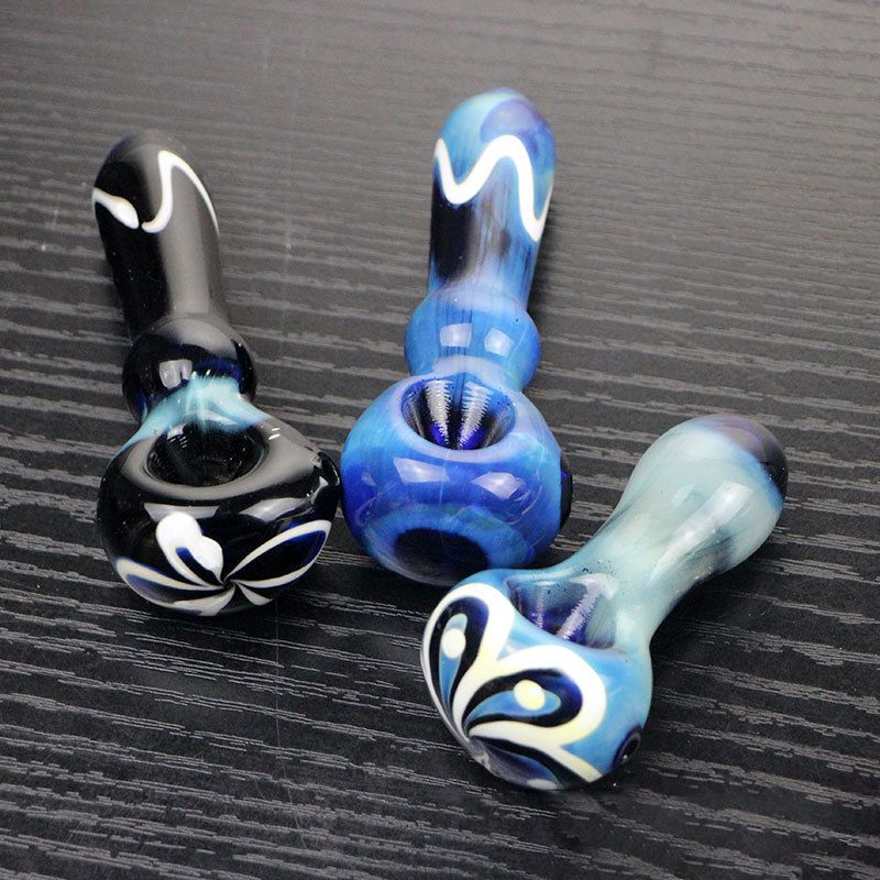 Wholesale Glass Smoking Pipe Hand Spoon Bong Oil Burner Pipes Mini