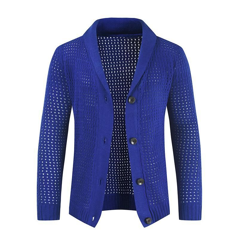 Blue Cardigan Male