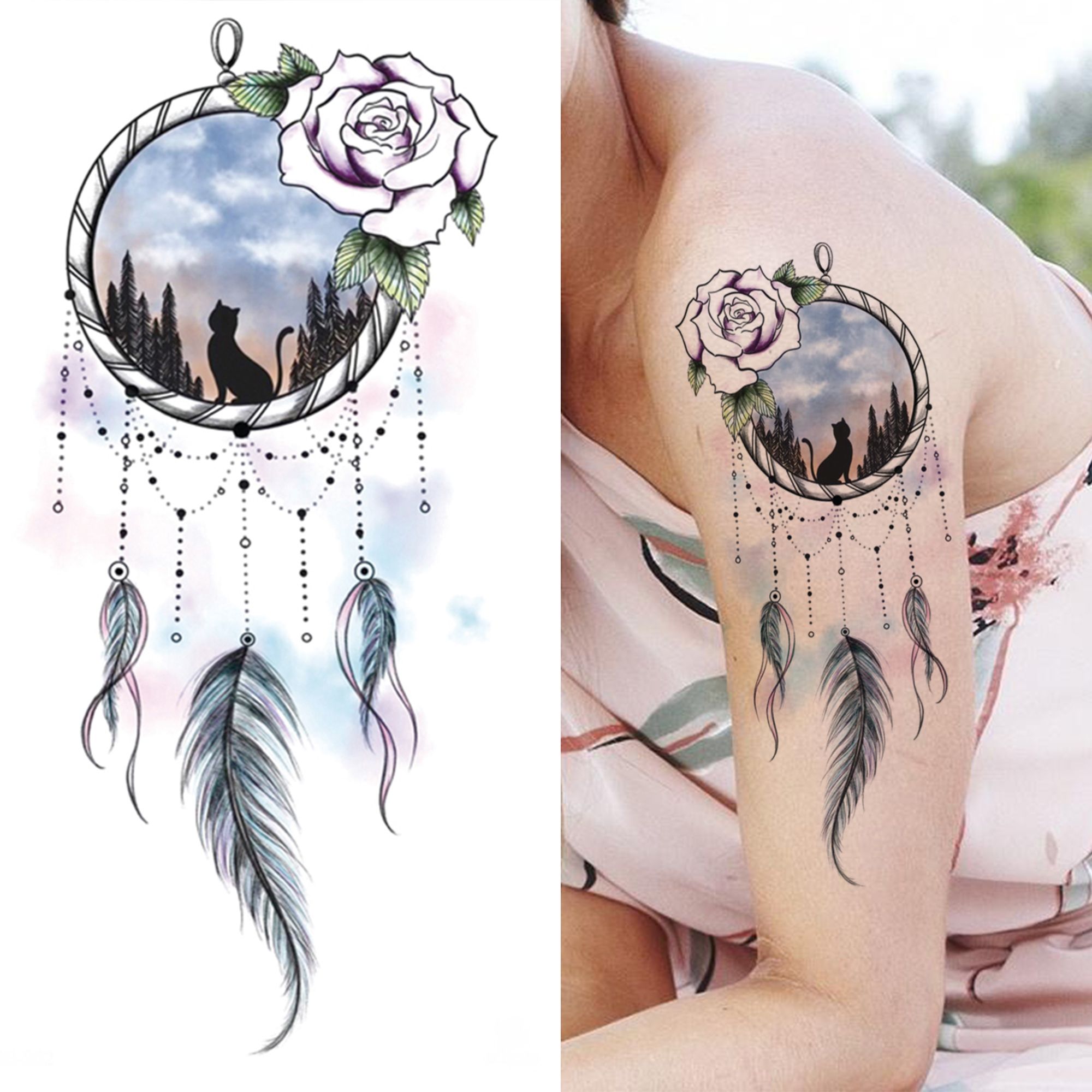 Waterproof Temporary Tattoos Sticker tattoo Stickers For Women Men arm flowers Lion Skull fake sleeve tatoo Waterproof Temporary Tattoos Sticker tattoo Stickers For Women Men arm flowers Lion Skull fake sleeve tatoo