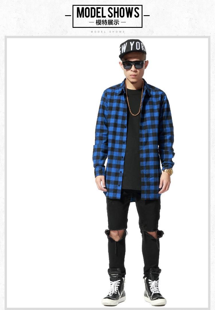 Long Sleeve Flannel Shirt Men 