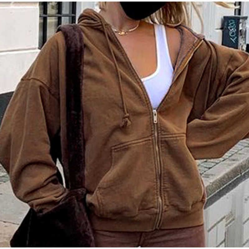 brandy brown zip up moletom com capuz
