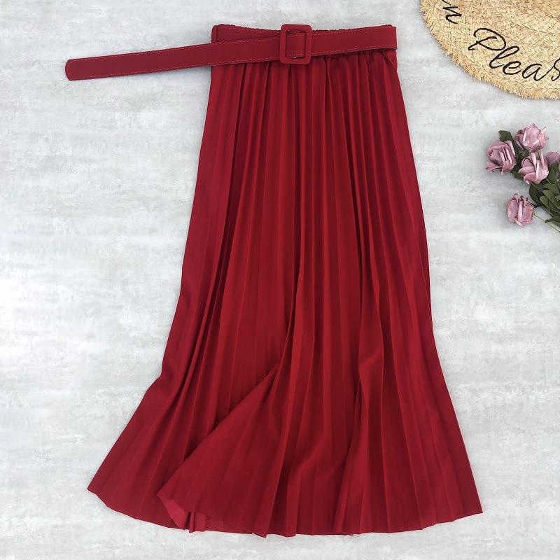 Dark Red with Belt