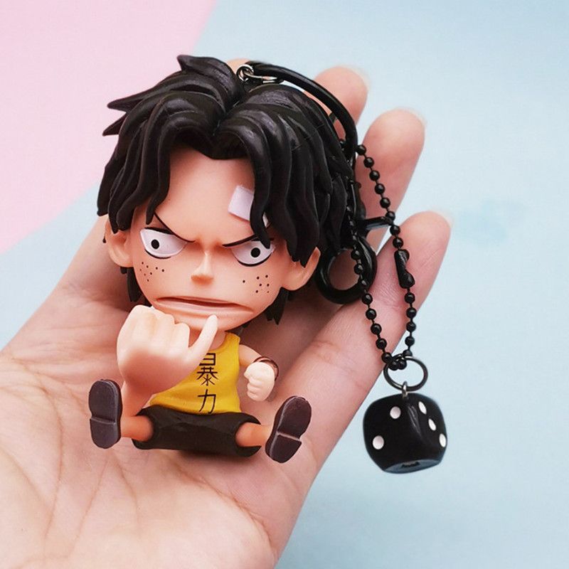 One Piece PVC Keychain Toy Keyring Pendant Accessories Luffy/Zoro/Chopper 