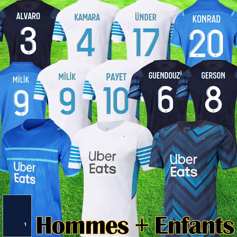 Melhor Qualidade De Venda Por Atacado Melhor Uso Maillot Om 2021 2022 Futebol Jerseys Vende Versao Do Jogador Maillots Pe Sob Milik Balr Benedetto Payet 21 22 Gerson Men Jersey Guendouzi Camisas