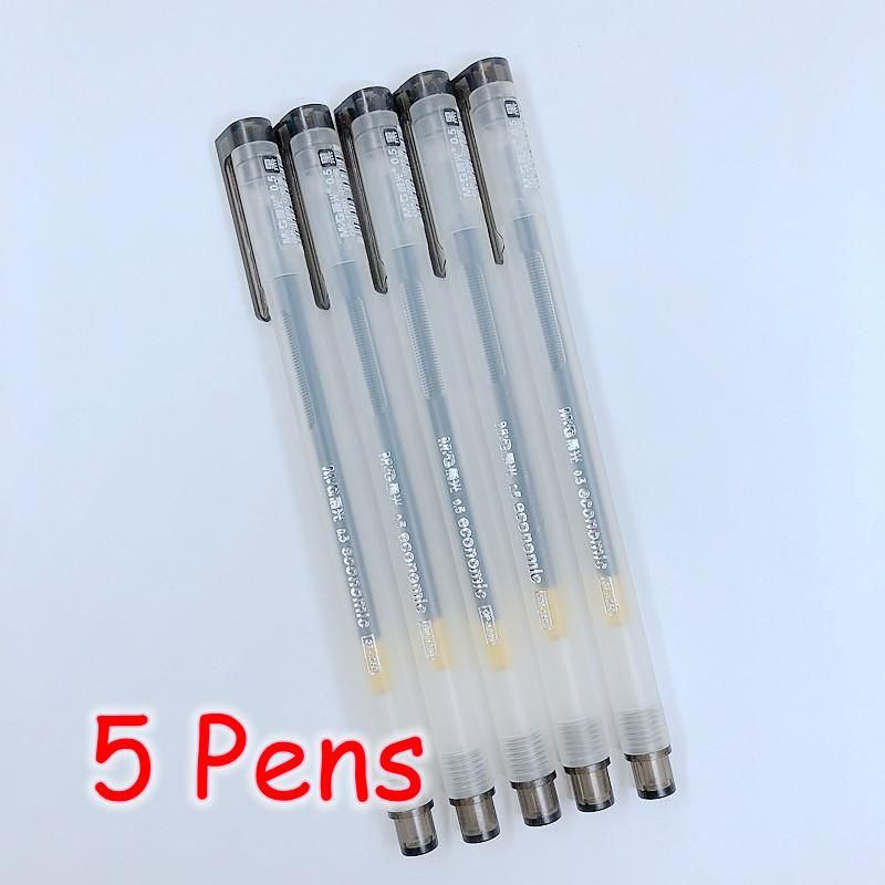 5 pens Black