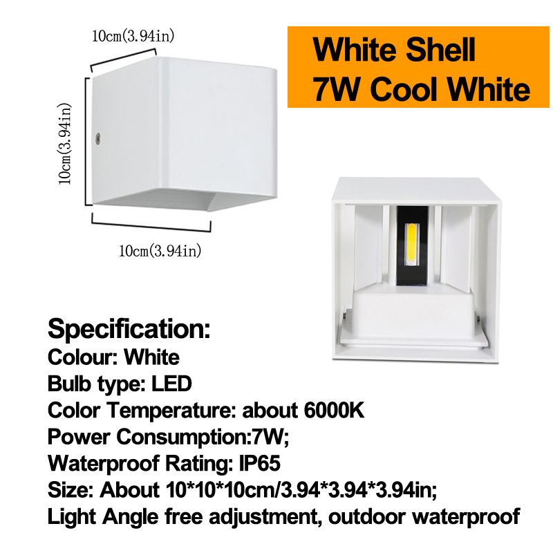Witte shell 6000k cool wit 7W 3.9 inch