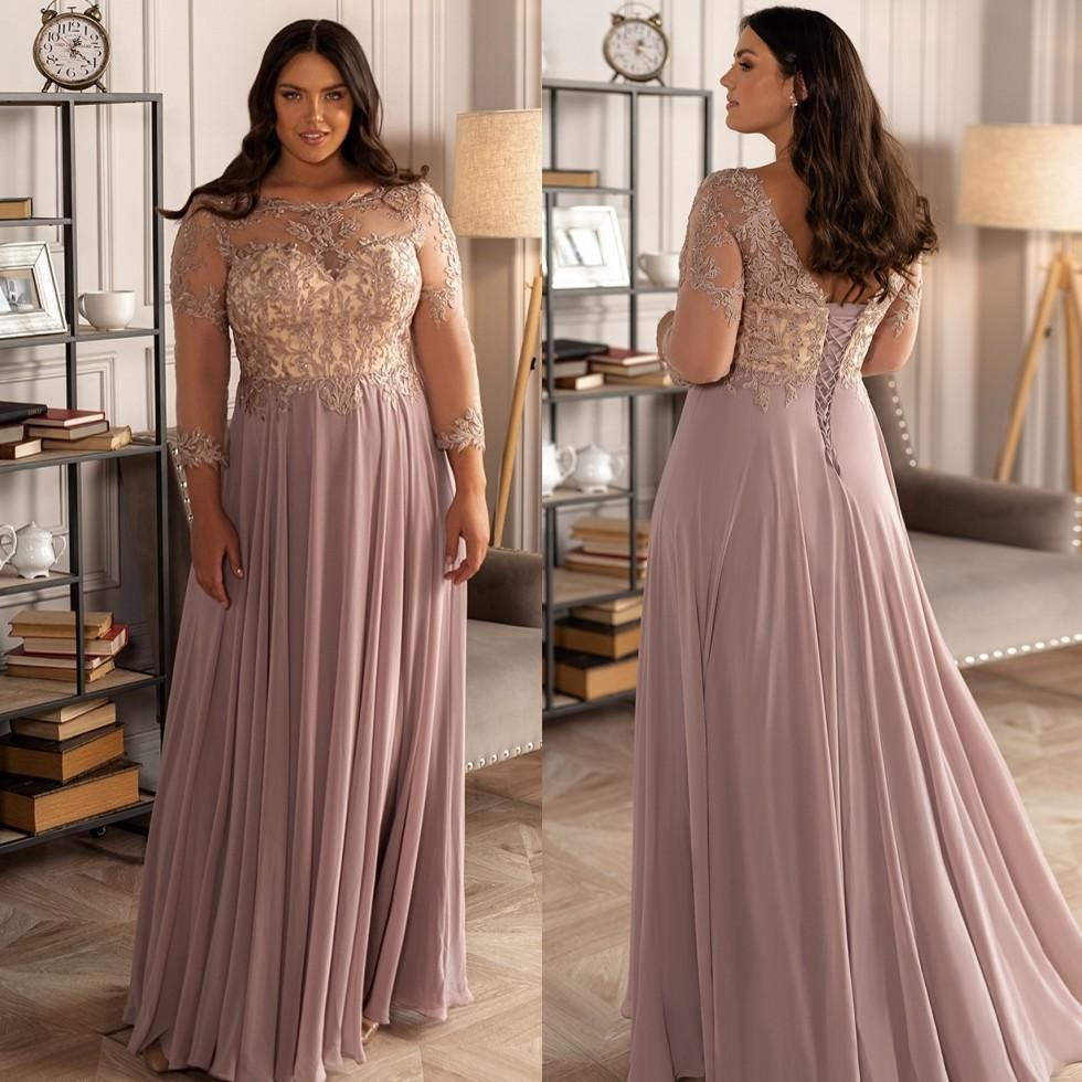 Charming Beaded Lace Plus Size Prom ...