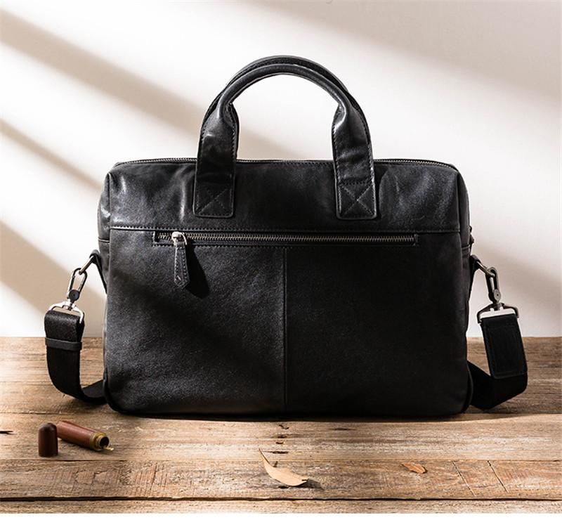 Men Briefcase Genuine Leather Shoulder Handbags Simple Anti-Theft Business Briefcase Black black Men Briefcase Genuine Leather Shoulder Handbags Simple Anti-Theft Business Briefcase Black black