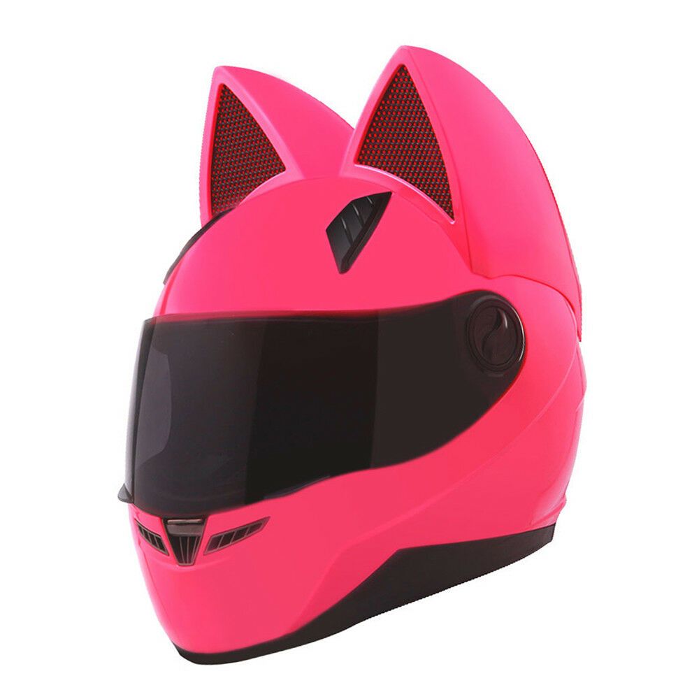 Nitrinos Motorcycle Helmet Full Face With Cat Ears Pink Color Personality Fashion Motorbike Size M L Xl Xxl From Fenlic11 108 55 Dhgate Com