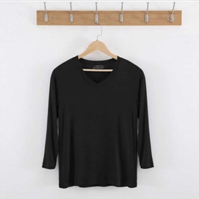 Black V-hals Top