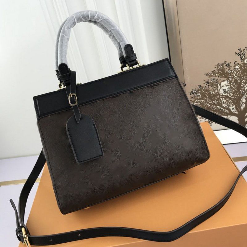 Compra La Bolsa De Un Solo Hombro La Mejor Calidad Que Vende Bolsas Negras  Para Mujer Bolsas De La Moda De La Moda De Las Compras De Cuero Genuino  Tamaño De La