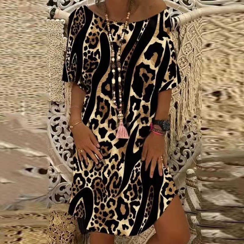 Leopard mini klänning