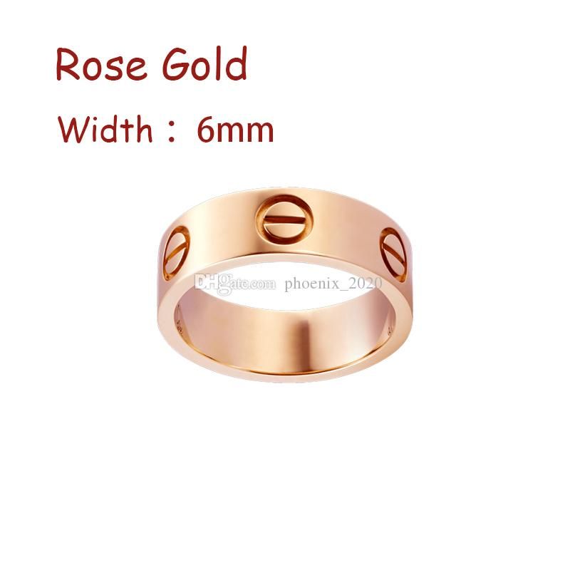 Rose Gold (6mm)-love Ring