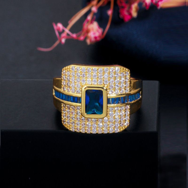 Gold Blau CZ