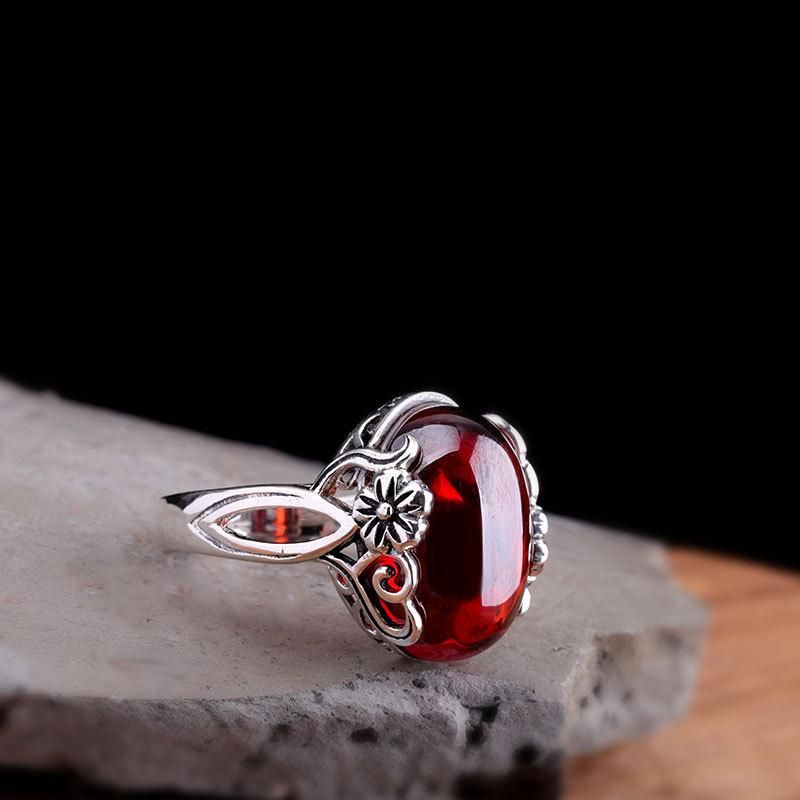 Red Antique Silver