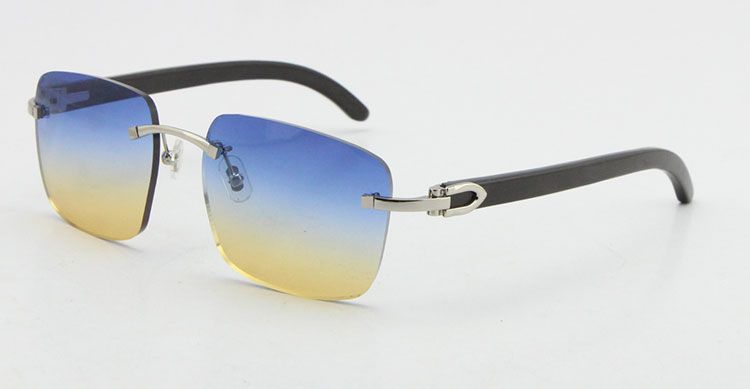 Svart Buffalo Silver Blue Yellow Lens